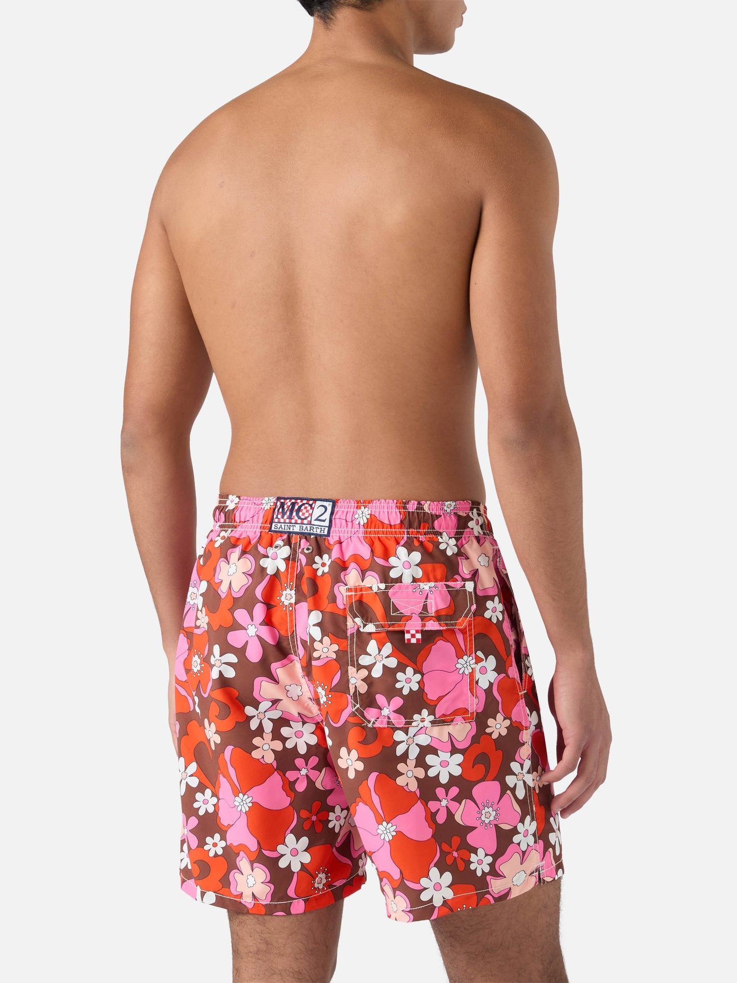 Costume mare lunghezza media Gustavia con stampa fiori vintage