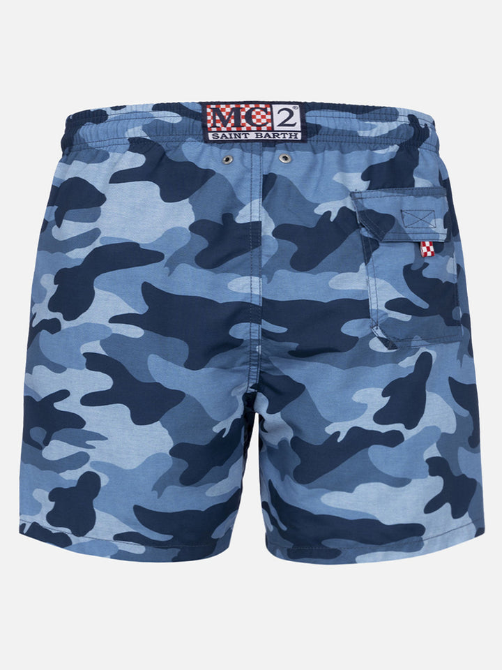 Costume Gustavia con fantasia camouflage denim