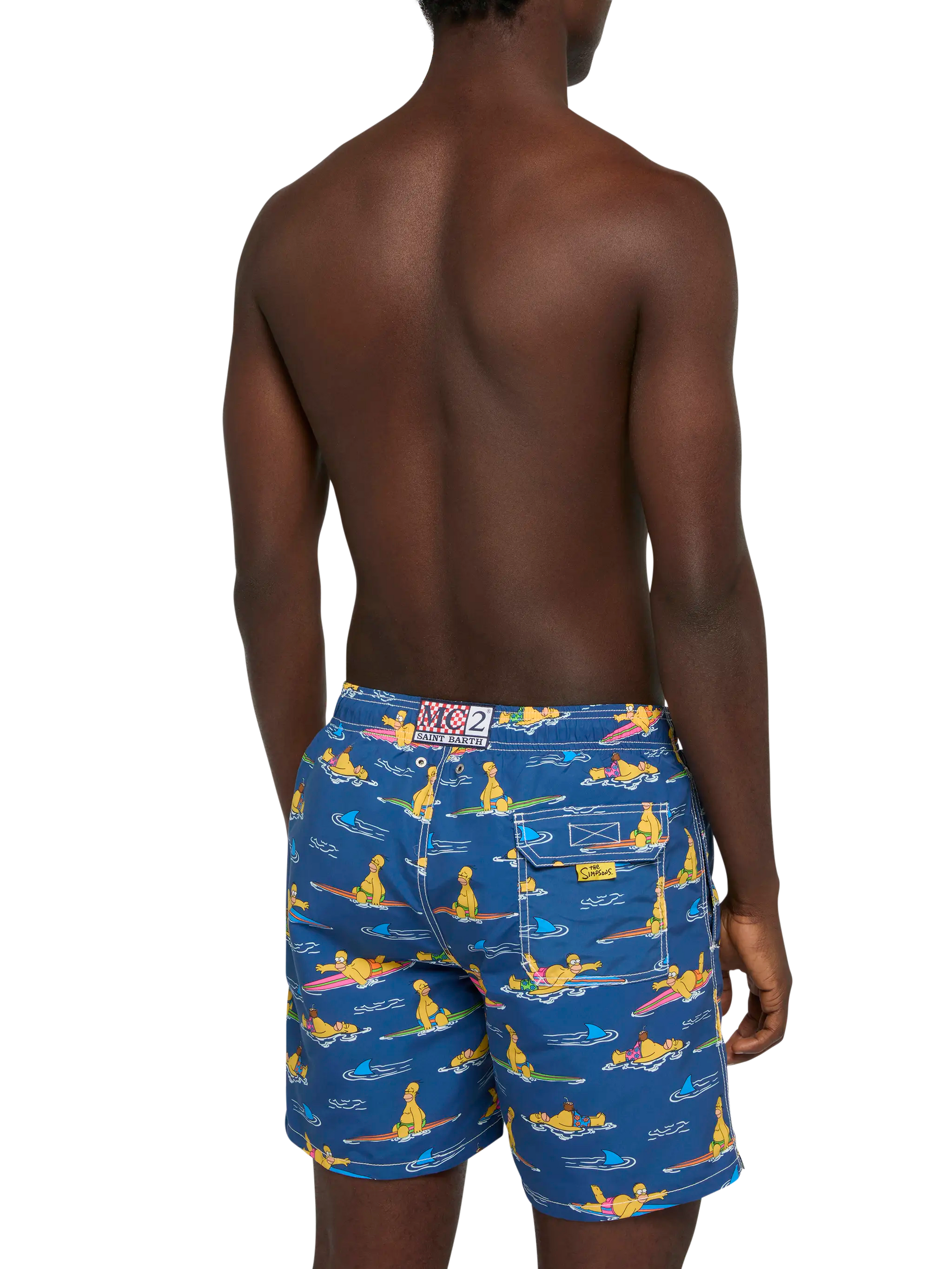 Mid-length Gustavia swim-shorts with Homer Simpson print |SIMPSON SPECIAL EDITION - MC2 Saint Barth