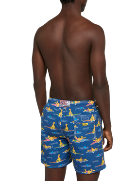 Mid-length Gustavia swim-shorts with Homer Simpson print |SIMPSON SPECIAL EDITION - MC2 Saint Barth