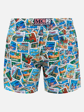 Costume Gustavia con stampa postcard mix | Special Edition
