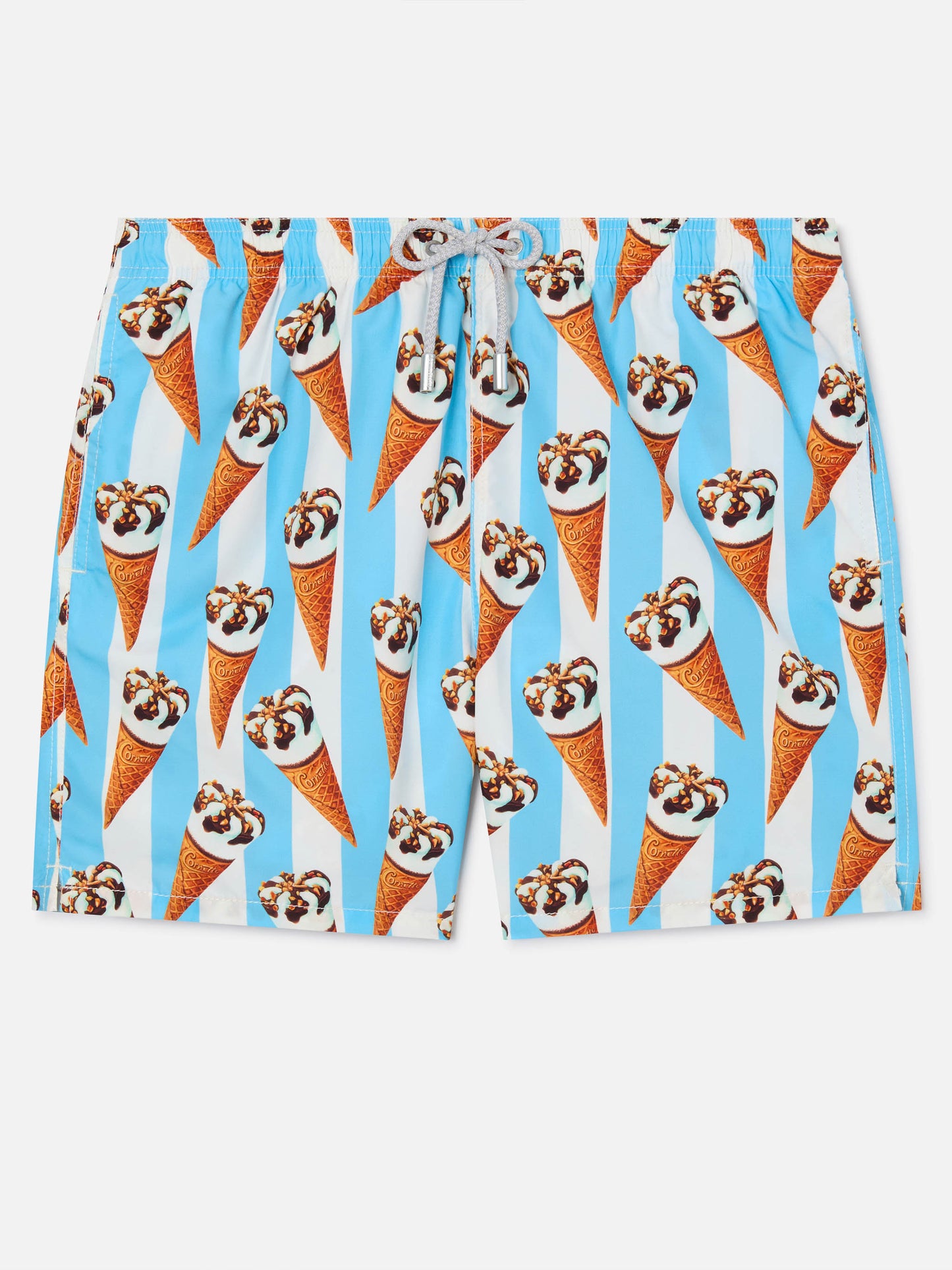 Maillot de bain Gustavia à imprimé Cornetto et rayures bleu clair | Édition spéciale 