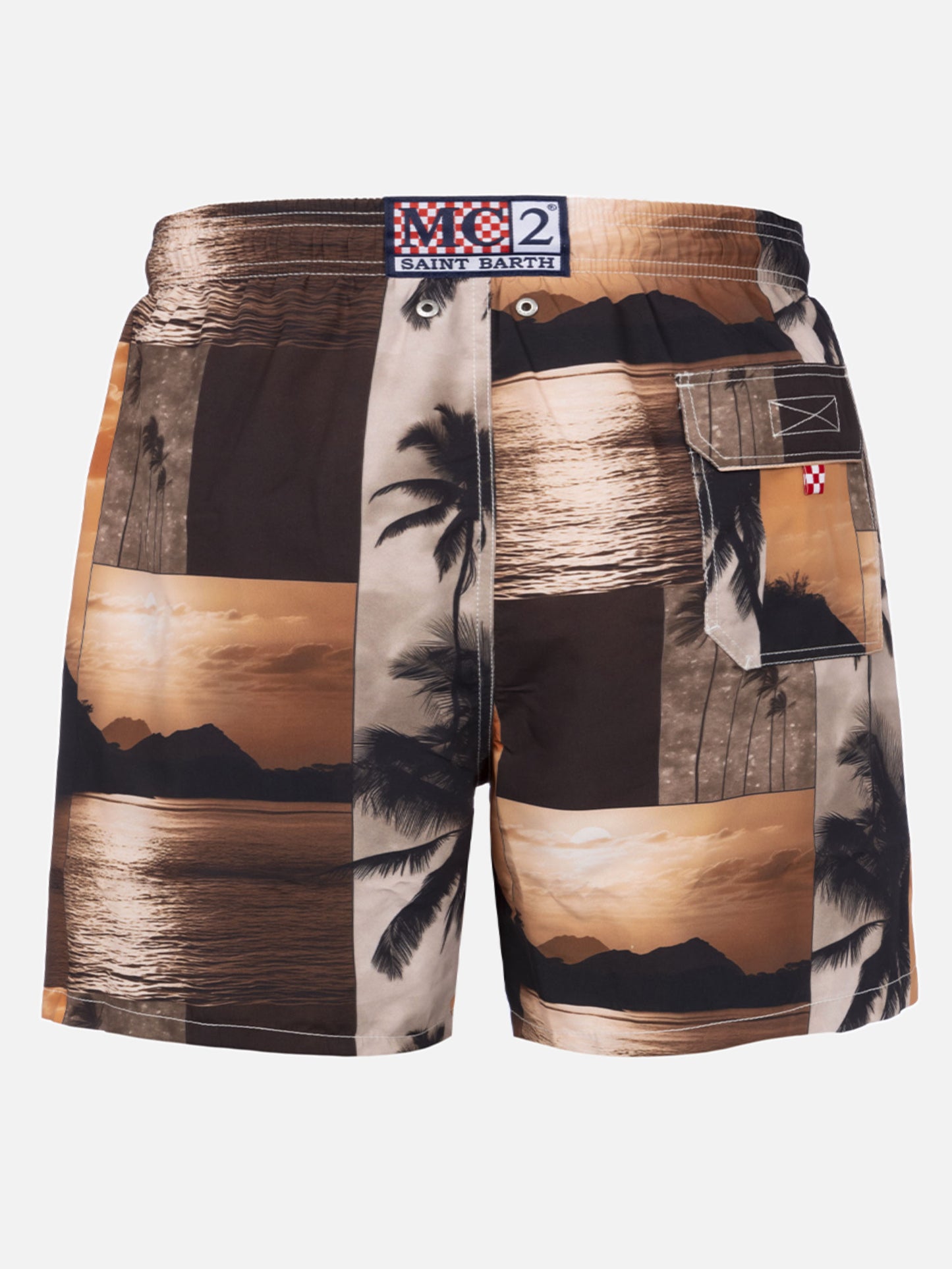 Gustavia swim shorts with sunset print | Special Edition