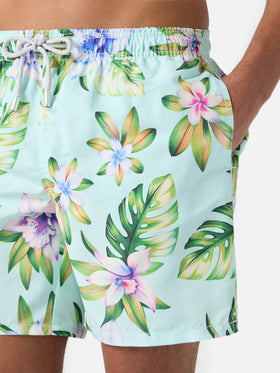 Costume mare lunghezza media Gustavia con stampa tropicale