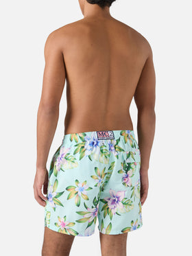 Costume mare lunghezza media Gustavia con stampa tropicale