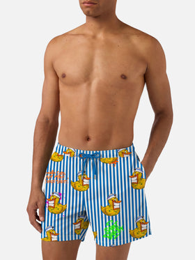 Costume da bagno classico da uomo con stampa paperella Crypto | CRYPTO PUPPETS® EDIZIONE SPECIALE