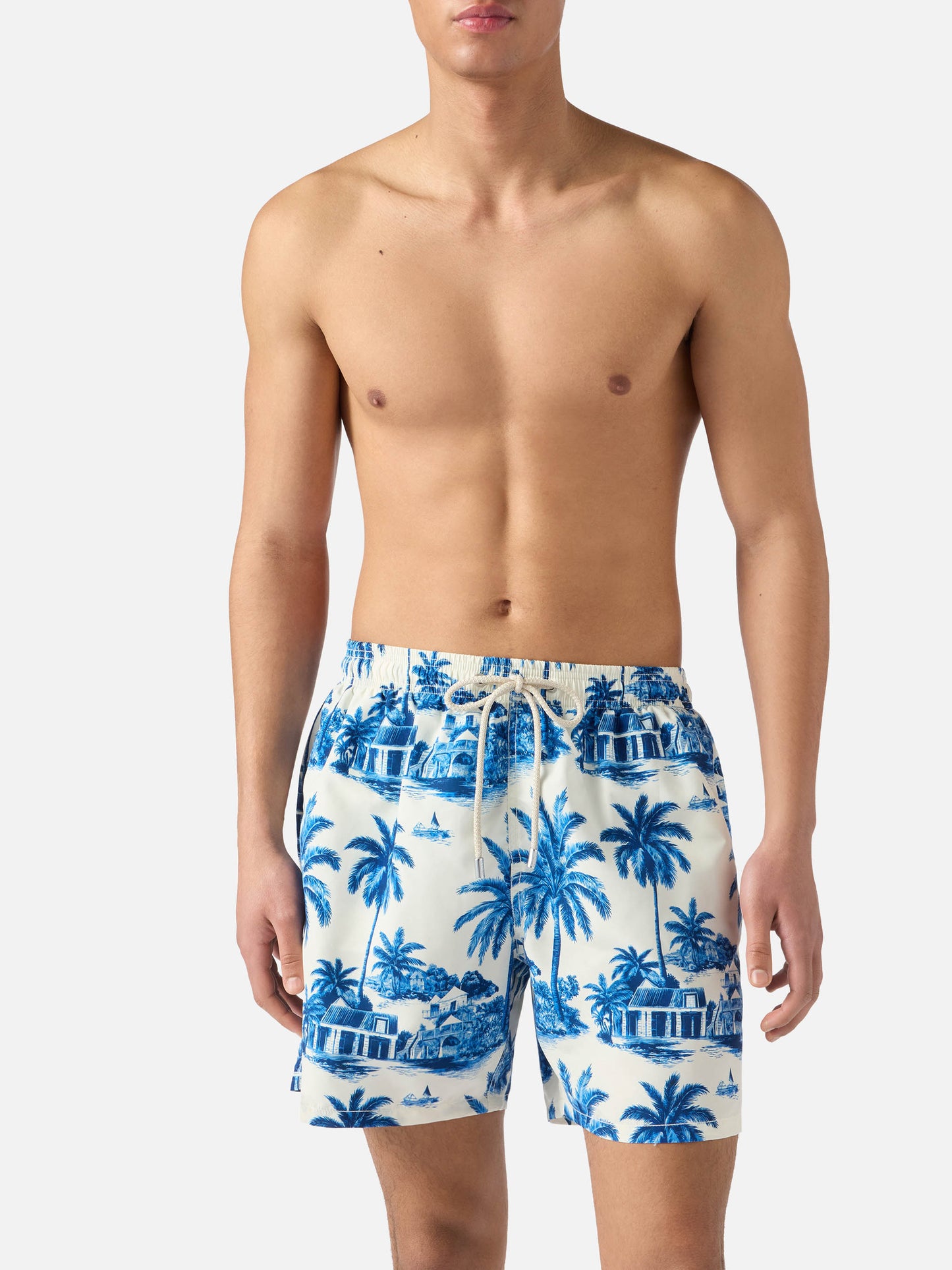 Costume mare Gustavia toile de jouy blu | Special Edition