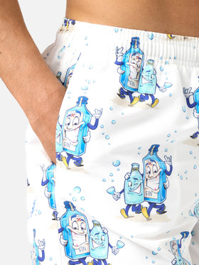 Bañador Gustavia en blanco con estampado Gino & Tony | Edición Especial 