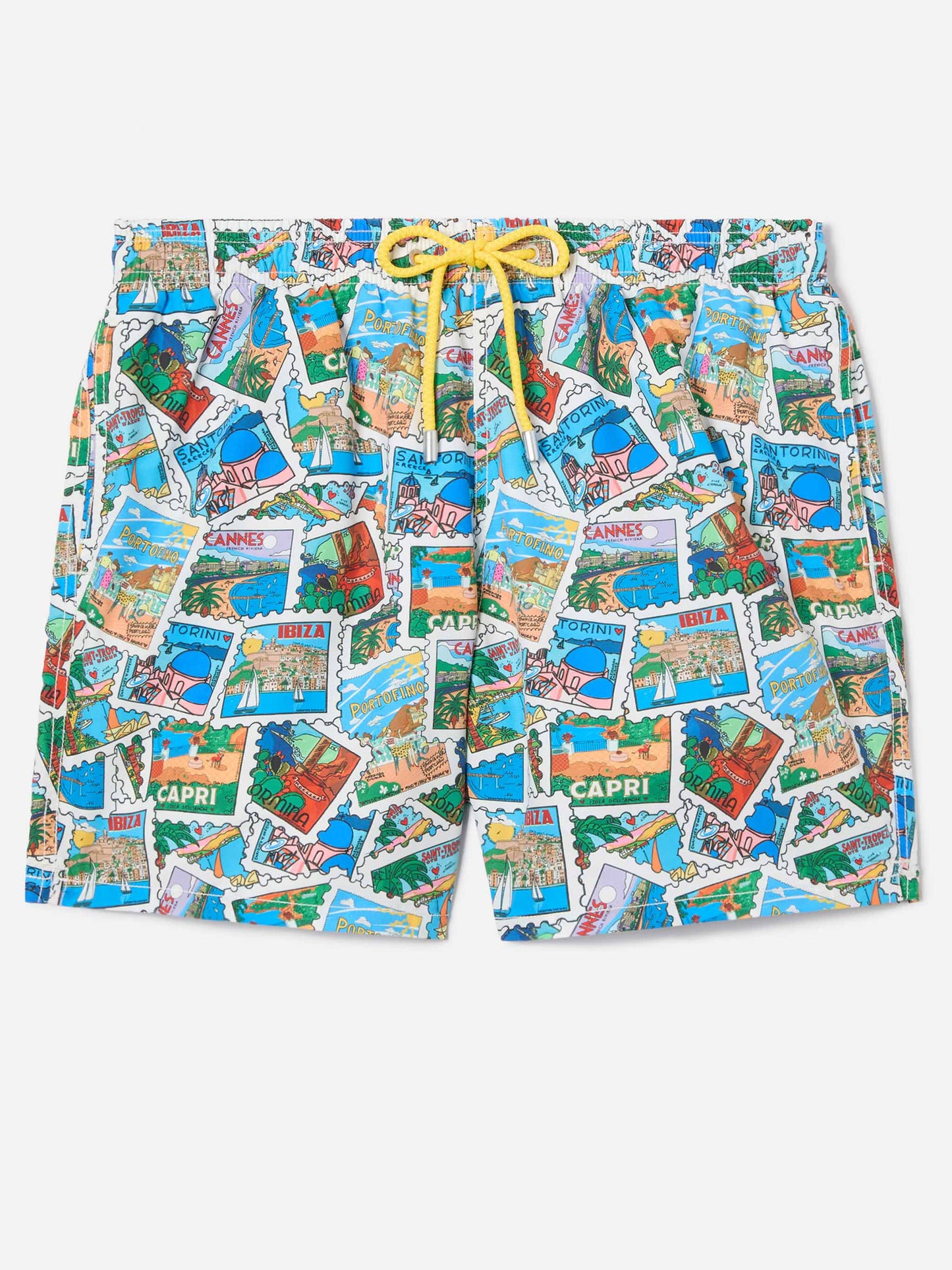 Bañador Gustavia con estampado integral de postales 