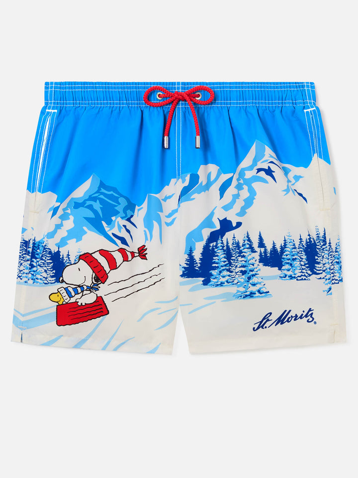 Short de bain léger blue Gustavia avec imprimé Snoopy | Special edition 