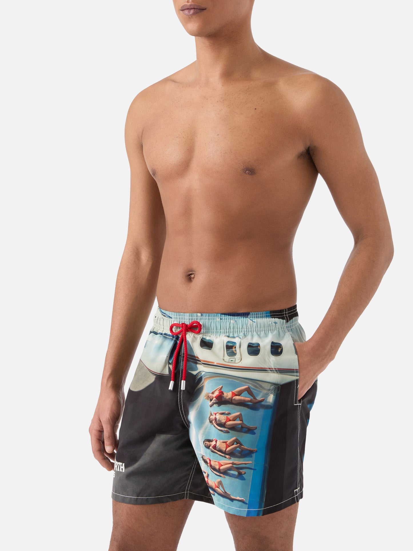 Badeshorts Gustavia mit St. Barth Airlines-Print | Special Edition 