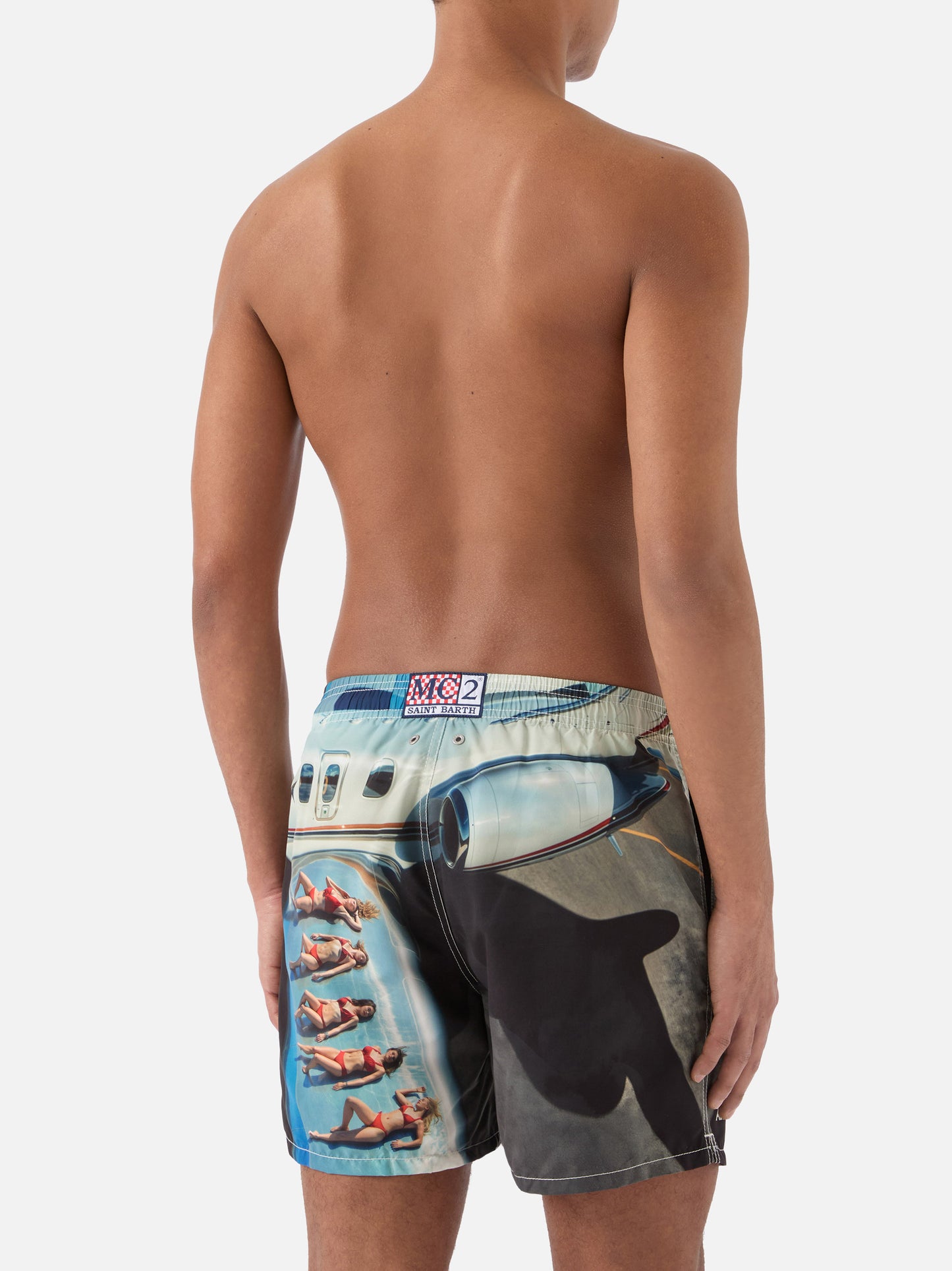 Badeshorts Gustavia mit St. Barth Airlines-Print | Special Edition 