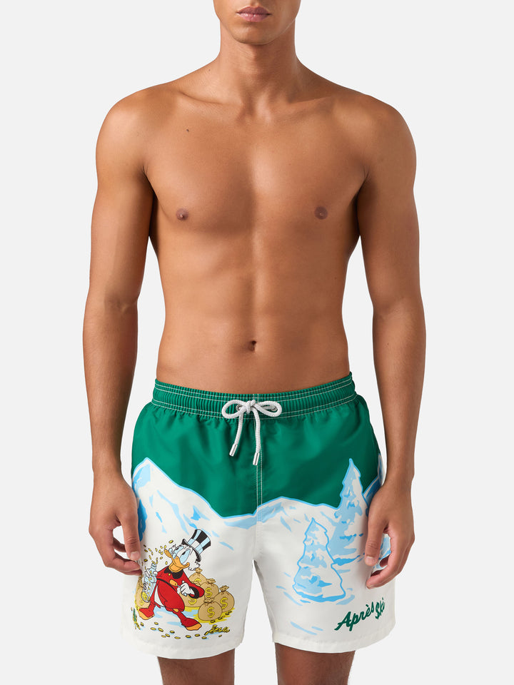 Bañador corto verde Gustavia con estampado de Scrooge McDuck | Special edition 