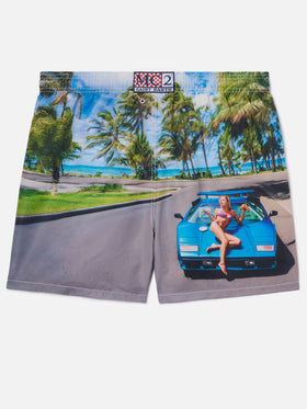 Gustavia-Badeshorts mit St. Barth Breakfast-Print | Special Edition 