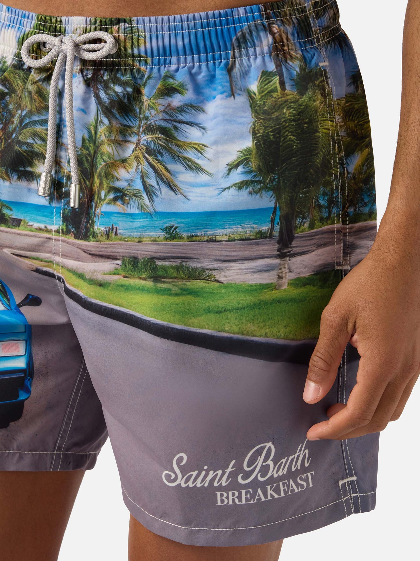 Gustavia-Badeshorts mit St. Barth Breakfast-Print | Special Edition 