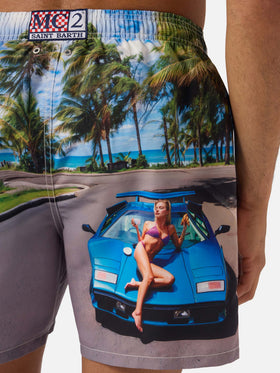 Gustavia-Badeshorts mit St. Barth Breakfast-Print | Special Edition 