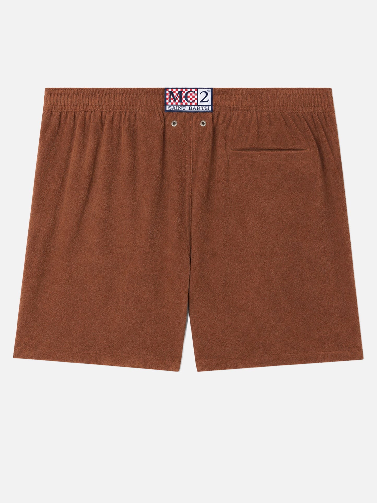 Gustavia Frottee-Badeshorts in Braun
