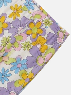 Flared pants Gwenda Jr with hippie flower print