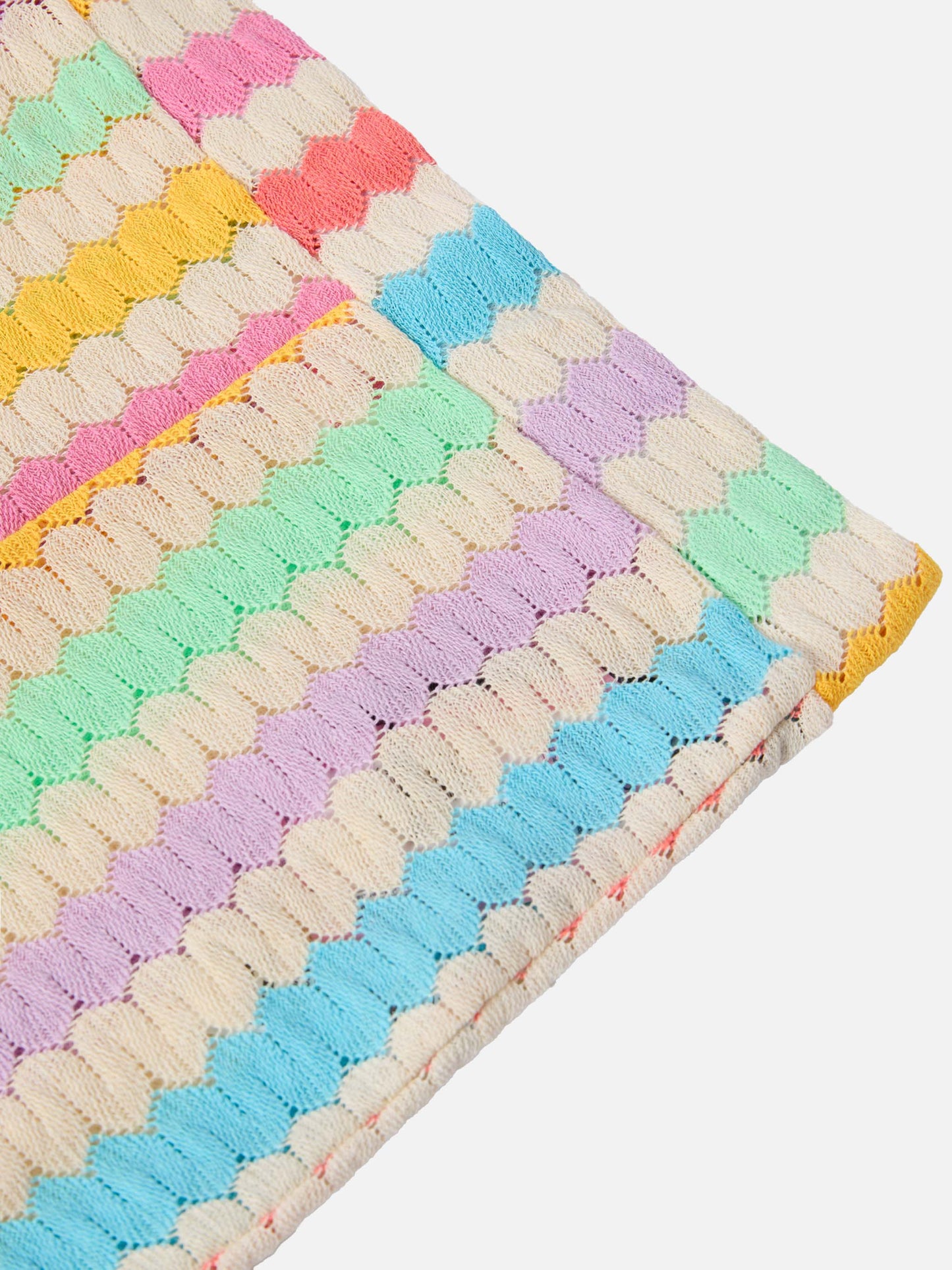 Pantalon en raschel évasé Gwenda Jr avec motif chevrons verticaux 