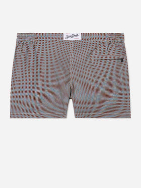 Costume mare Harrys marrone con stampa geometrica