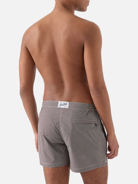Costume mare Harrys marrone con stampa geometrica