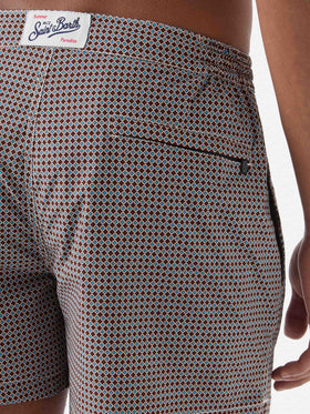 Costume mare Harrys marrone con stampa geometrica