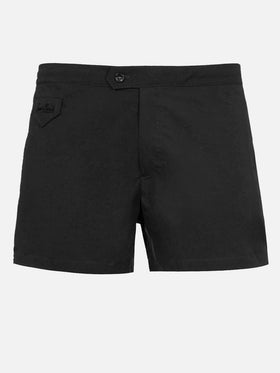 Harrys black technical fabric swim shorts