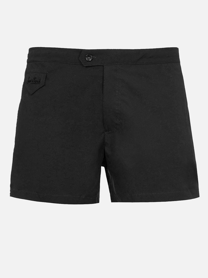 Harrys black technical fabric swim shorts