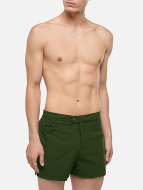 Costume mare Harrys verde militare a taglio aderente