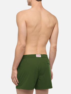Costume mare Harrys verde militare a taglio aderente