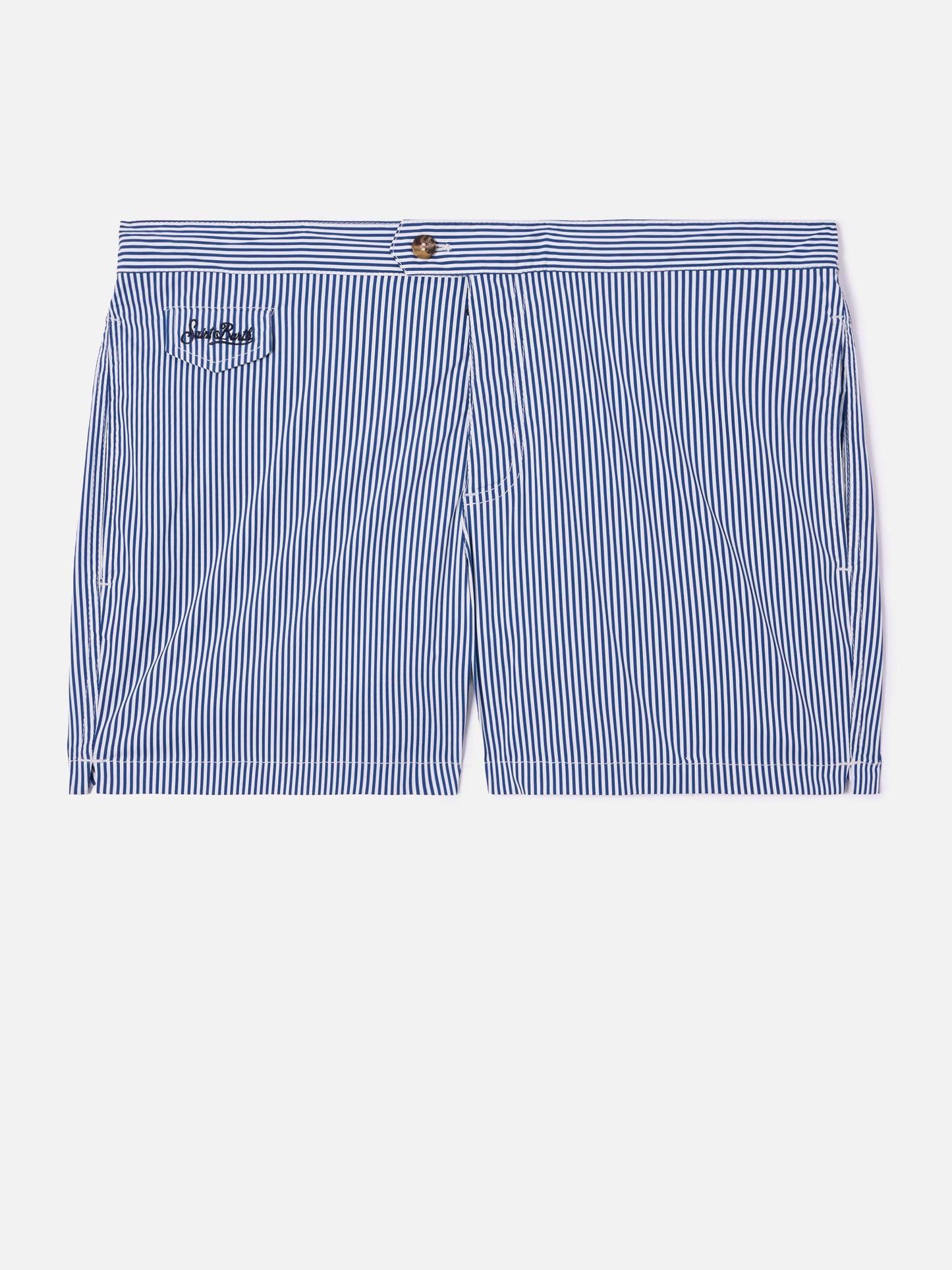 Harrys striped swim shorts in blue and white