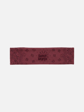 Studio headband with bandanna print