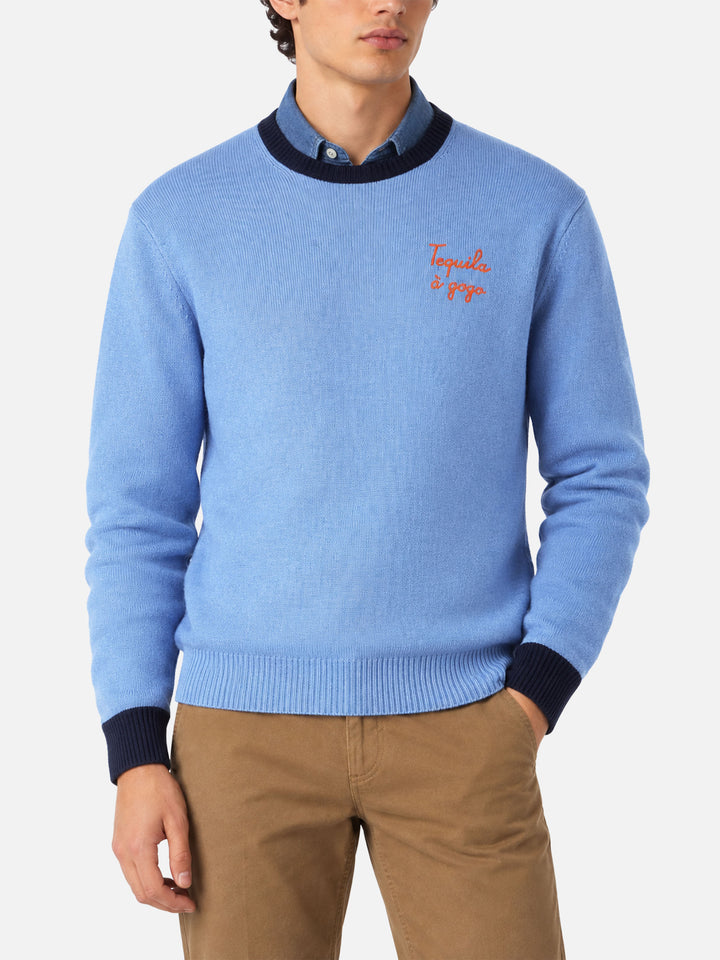 Maglione girocollo Heron con ricamo Tequila à gogo