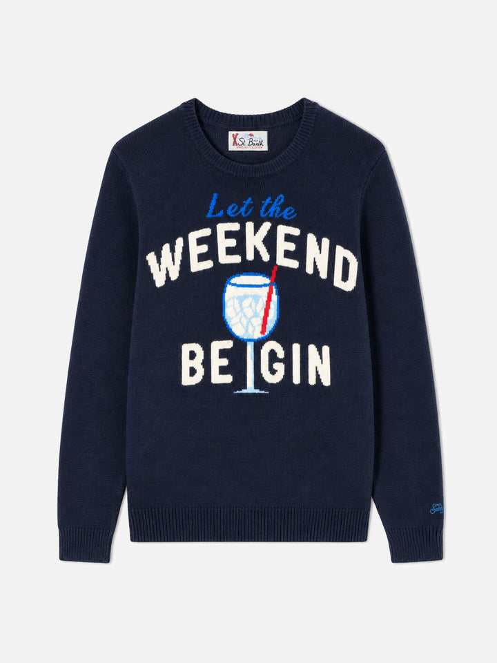 Crewneck-Pullover Heron mit Weekend be gin-Jacquard 