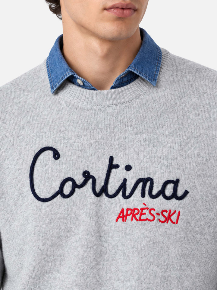 Suéter de cuello redondo Heron con bordado Cortina 
