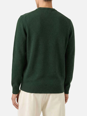 Green crewneck Heron with Gin Tonic embroidery