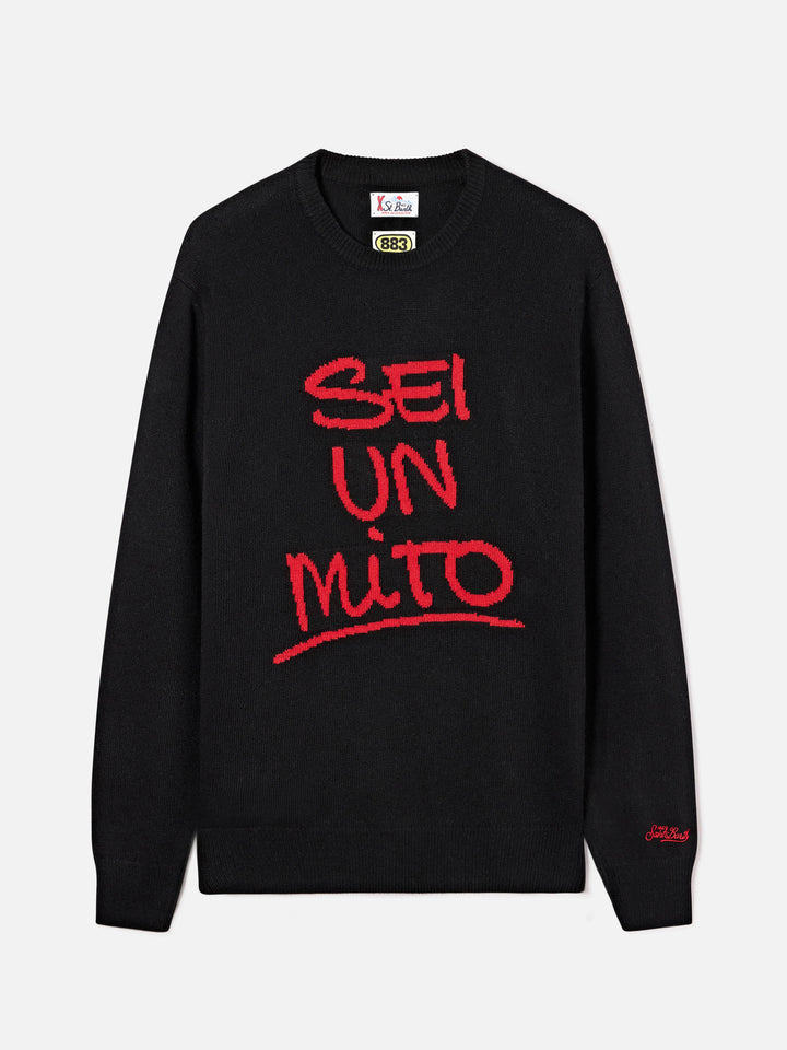 Jersey de punto con cuello redondo Black Heron con intarsia Sei Un Mito | Special edition 