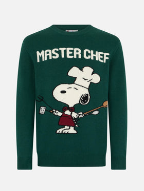 Man green sweater Heron with Snoopy master chef | SNOOPY PEANUTS SPECIAL EDITION - MC2 Saint Barth