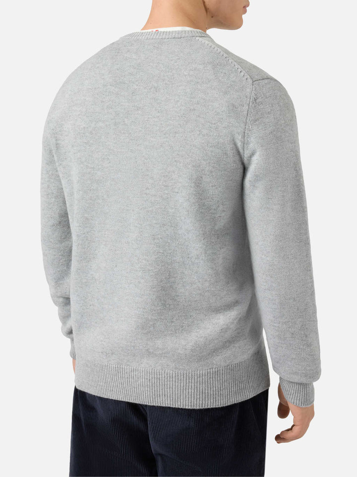 Grey crewneck Heron with Super G embroidery | SUPER G SPECIAL EDITION