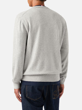 Sweat-shirt ras-du-cou gris Heron avec broderie Super G | SUPER G SPECIAL EDITION 