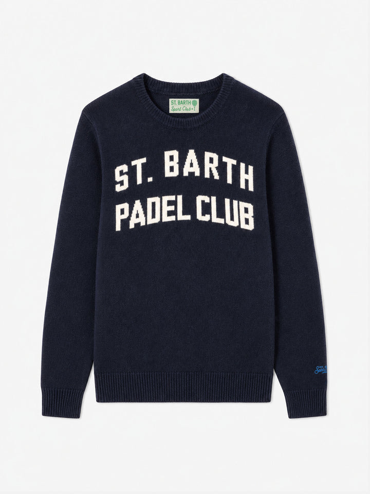Rundhalspullover Heron mit St. Barth Padel Club-Jacquard 
