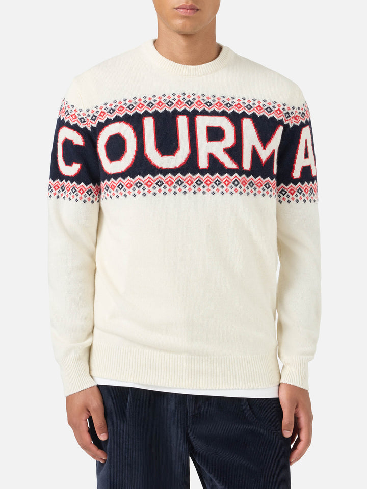 Suéter de cuello redondo Heron con jacquard Courma 
