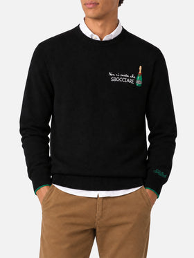 Pull col rond Heron avec broderie Non ci resta che sbocciare 