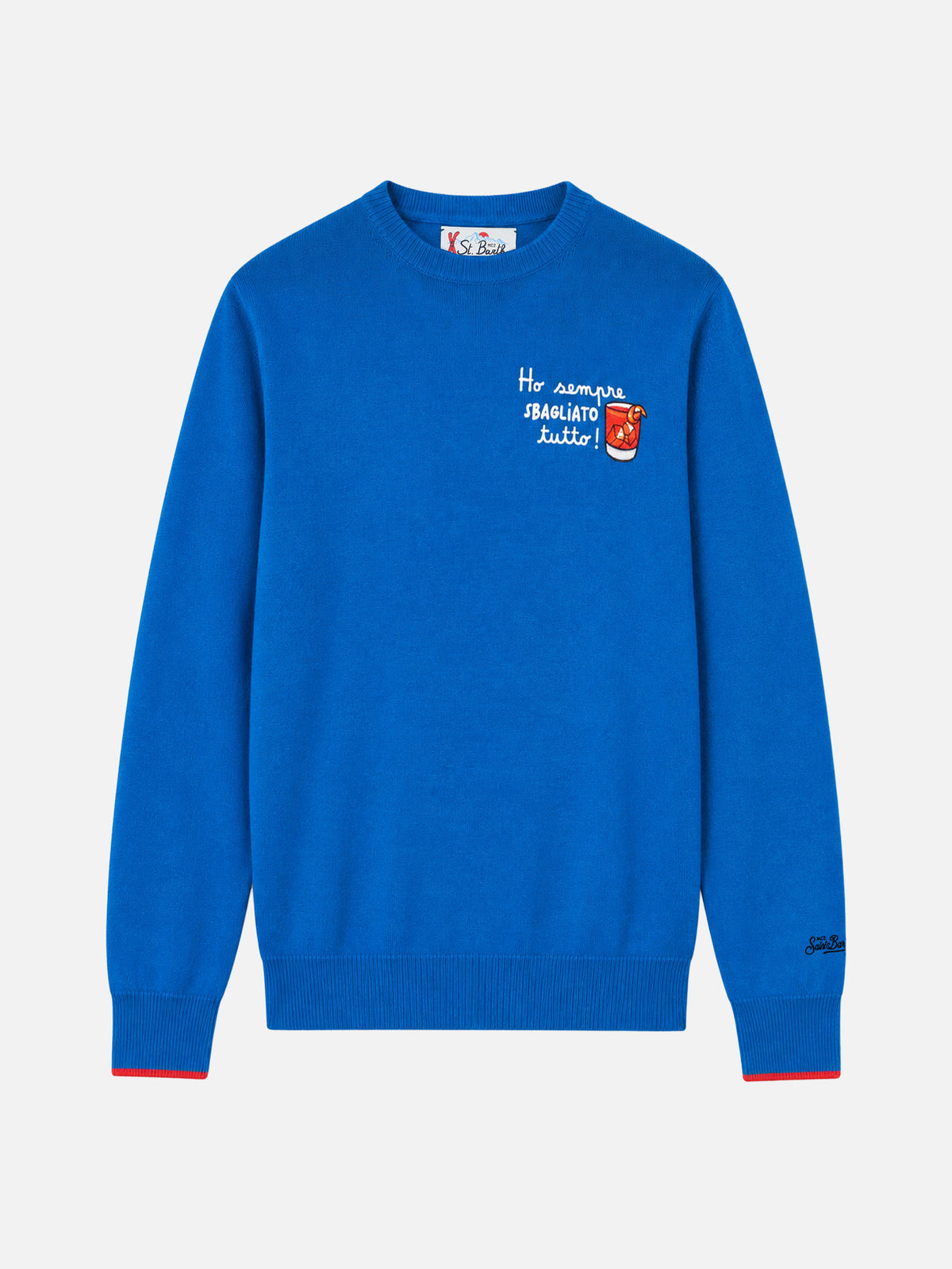 Pull col rond Heron avec broderie Ho sempre sbagliato tutto 