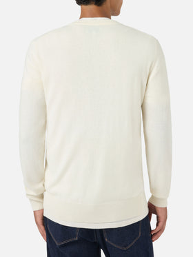 Suéter de cuello redondo Heron con bordado Snoopy tennis champ | SNOOPY PEANUTS SPECIAL EDITION 