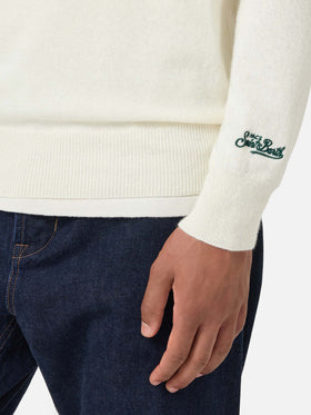 Suéter de cuello redondo Heron con bordado Snoopy tennis champ | SNOOPY PEANUTS SPECIAL EDITION 