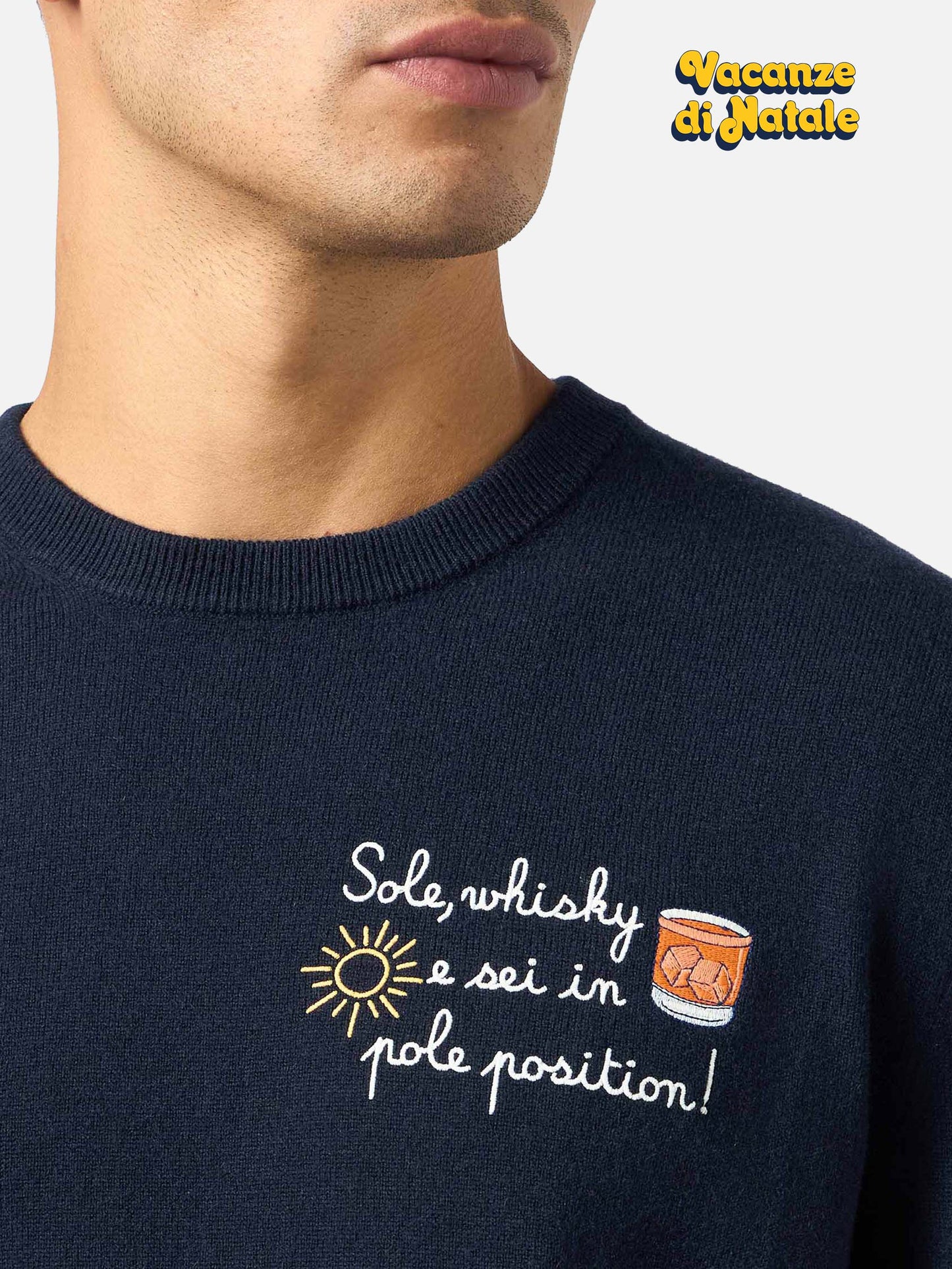 Rundhalspullover Heron Light mit Sohle, Whisky... Stickerei | SONDERAUSGABE FÜR DEN WEIHNACHTSFERIEN