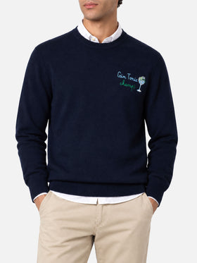 Sweatshirt à col rond Heron avec broderie cocktail Gin tonic champ 