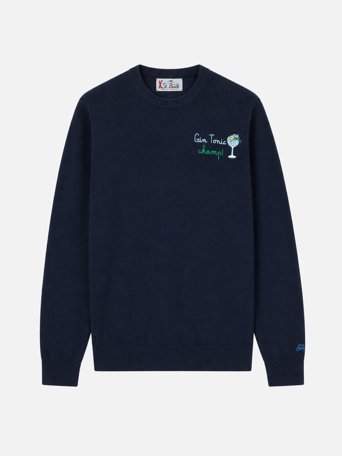 Sweatshirt à col rond Heron avec broderie cocktail Gin tonic champ 
