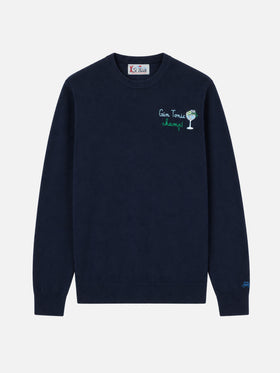 Sweatshirt à col rond Heron avec broderie cocktail Gin tonic champ 